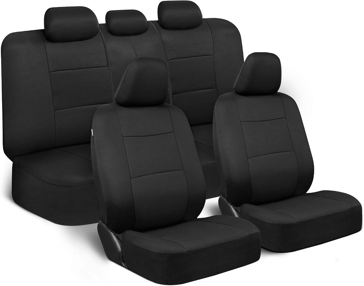 BDK Car Seat Covers, Solid Black