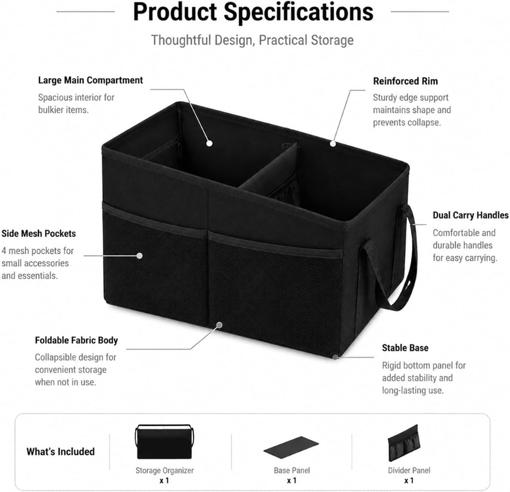 QIZHAN Collapsible Car Seat Organizer