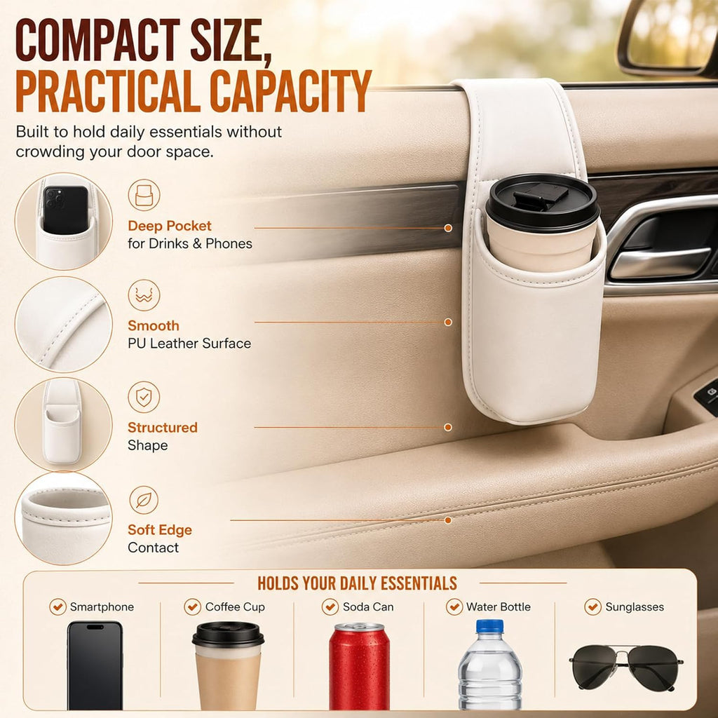 White Car Door Storage Organizer