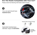 SCOVVORD Car Headrest Hook with Phone Holder