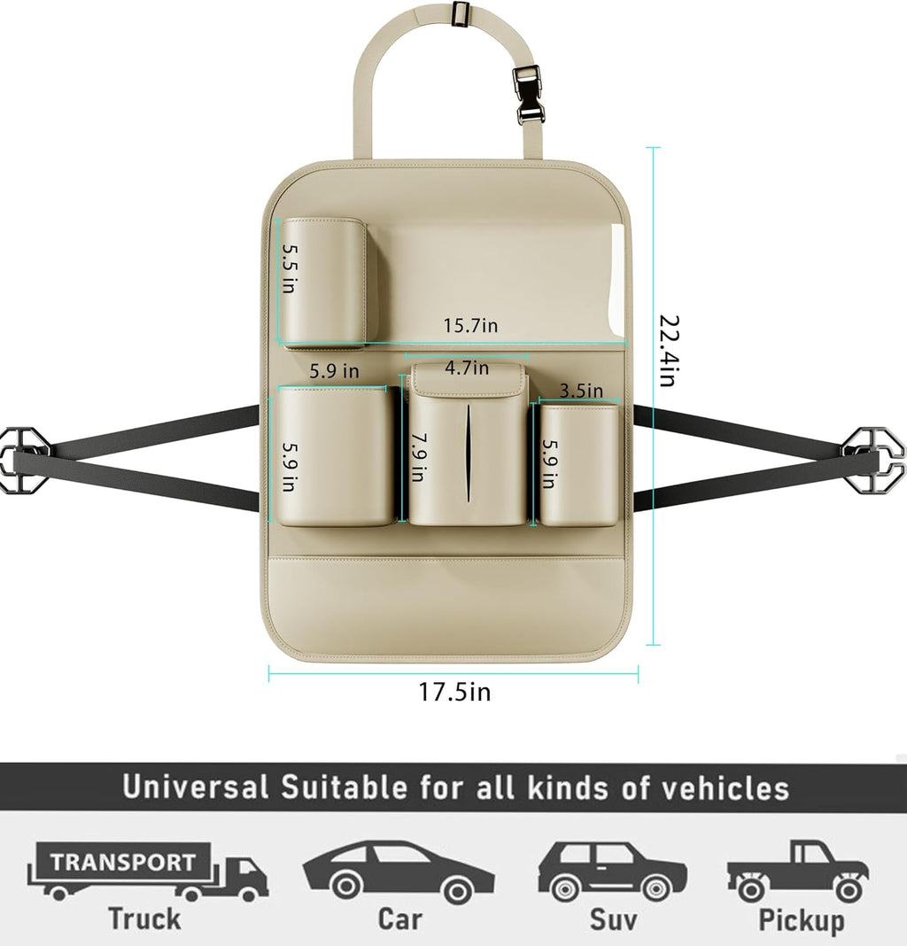 GMQ Beige Seat Back Organizer