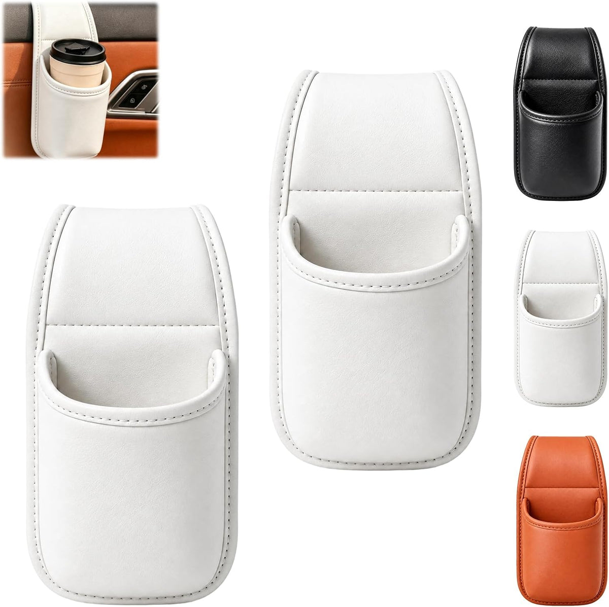 White Car Door Storage Organizer