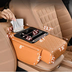 Coficoi Beige Car Armrest Cushion